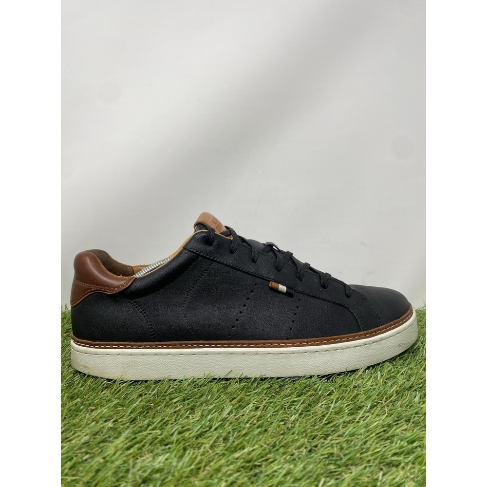 Allen Edmonds Alpha Black Leather Lace-Up Shoes Casual Sneakers Mens Size 10.5 E